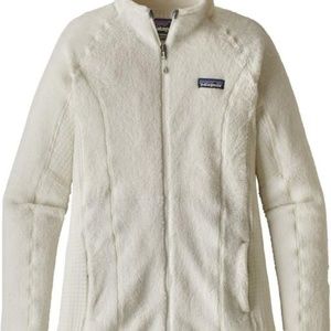 Patagonia White R2 Fleece Jacket, Small